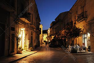 Night street, Sicily