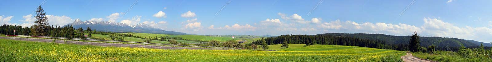 Panorama-Mountains and knolls