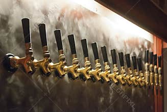 Brass beer Bar taps