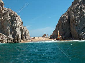 Beach Scene with Rocks