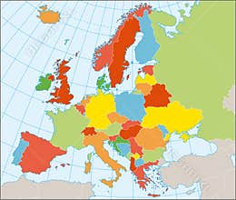 Political map of Europe