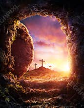 Crucifixion And Resurrection Of Jesus Christ - Empty Tomb
