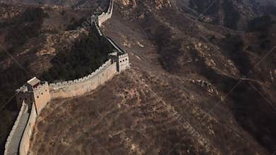 4k aerial video of Jinshanling Great Wall