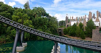 People having fun Jurassic World VelociCoaster at Island of Adventure 73