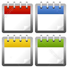 Blank Calendar Icons Set