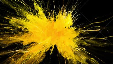 Color Burst - colorful smoke powder explosion fluid ink particles alpha matte