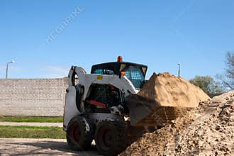 A small excavator Bobcat