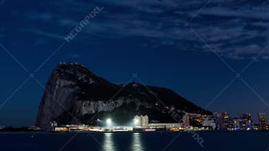 Timelapse of the Rock of Gibraltar, British territory next to Spain