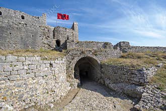 Ruins of Rozafa Castle in Shkoder , Albania
