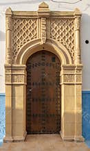 Moroccan riad old door