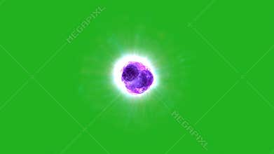 Energy ball cluster green screen motion graphics