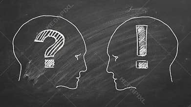 Answer to question. Illustration on blackboard.