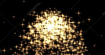 abstract background light cascade of golden stars
