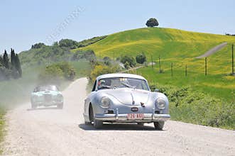 1955 Porsche and 1955 Lancia at 1000 Miglia