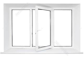 White plastic window frame