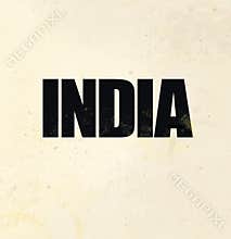 Bold india sign
