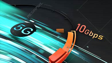 5G broadband connection speed background