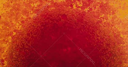 Stream of red blood cells in glowing plasma closeup footage