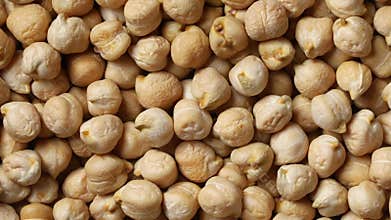 Dried chickpeas full frame close up