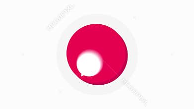 Top 10 red sign. Button Design in Flat Style on white background. Motion graphic.