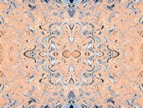 Pastel abstract seamless ornament in calm beige blue tones.