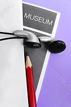 Visiting museum with audio guide facility