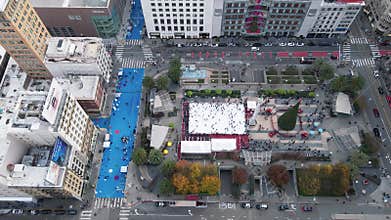 Union Square Winter Panorama: Ice Rink & Festivities