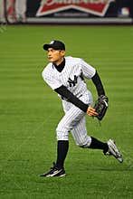 Ichiro Suzuki throwing from outfield