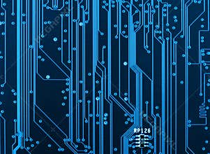 Computer circuit board closeup