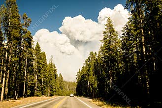 Towering Wildfire Clouds