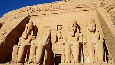 Abu Simbel, Egypt. The Great Temple of Ramesses II.