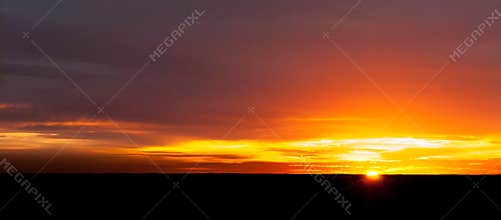 Sunset at the horizon