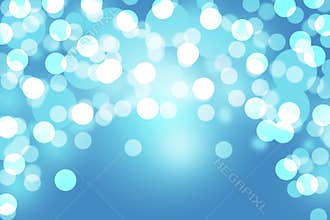 Blue bokeh abstract light background