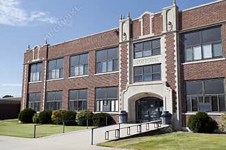 Generic High School Entrance Building Exterior