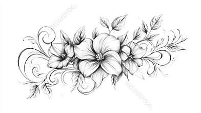 A set of hand-drawn dividers, vintage borders, and lines for weddings.