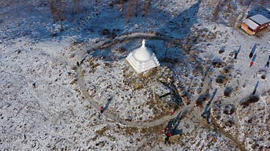 Stupa at Ogoy Island on Baikal lake