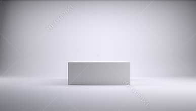Cube in a white studio
