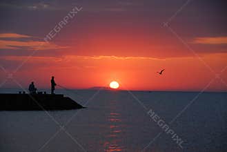 Sunrise fishing