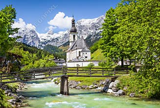 Village of Ramsau in the Alps, Bavaria, Germany