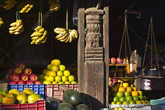 Fruit shop in Kathmandu, Nepal