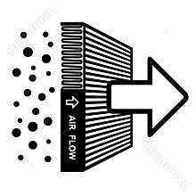 Air filter effect symbol