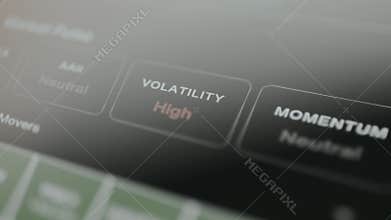 High Volatility, significant price fluctuations for an asset
