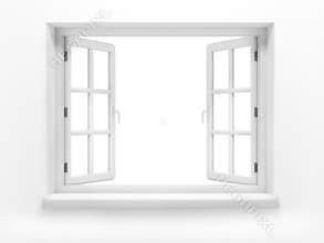 Opened plastic window.