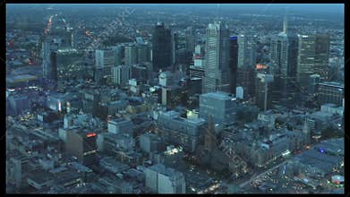 Aerial view of Melbourne Australia