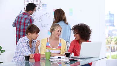 Group of designers brainstorming