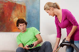 Vacuuming and video games