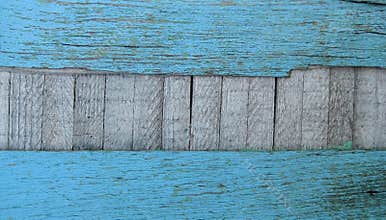 Blue painted wood