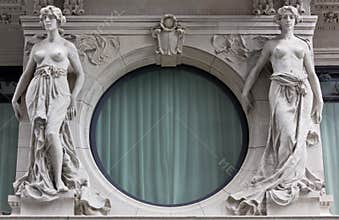 Two Female Neoclassic Statues