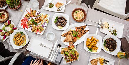 Lebanese food at the restaurant