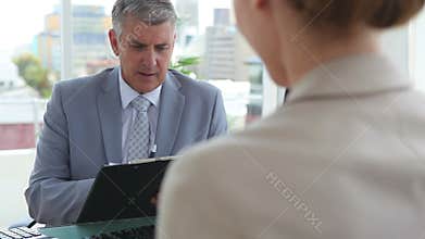 Business people in an interview